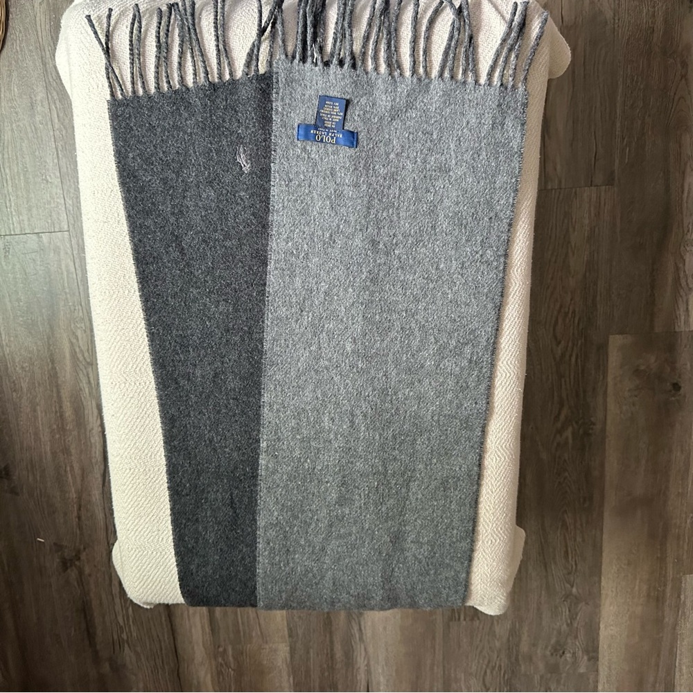 Polo Ralph REVERSIBLE WOOL-BLEND SCARF - Picture 8 of 9